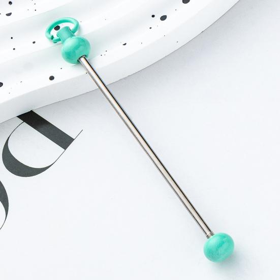 10 шт., брелок с градиентом цвета из бисера, металлические стержни, звенья для проектов «сделай сам», кулон, аксессуары для изготовления ювелирных изделий