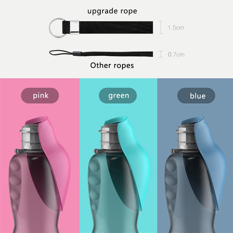 Портативная бутылка для воды для собак, 800 мл, для маленьких, средних и больших собак, поилка для путешествий на открытом воздухе, кормушка для щенков и кошек, аксессуары для лабрадора