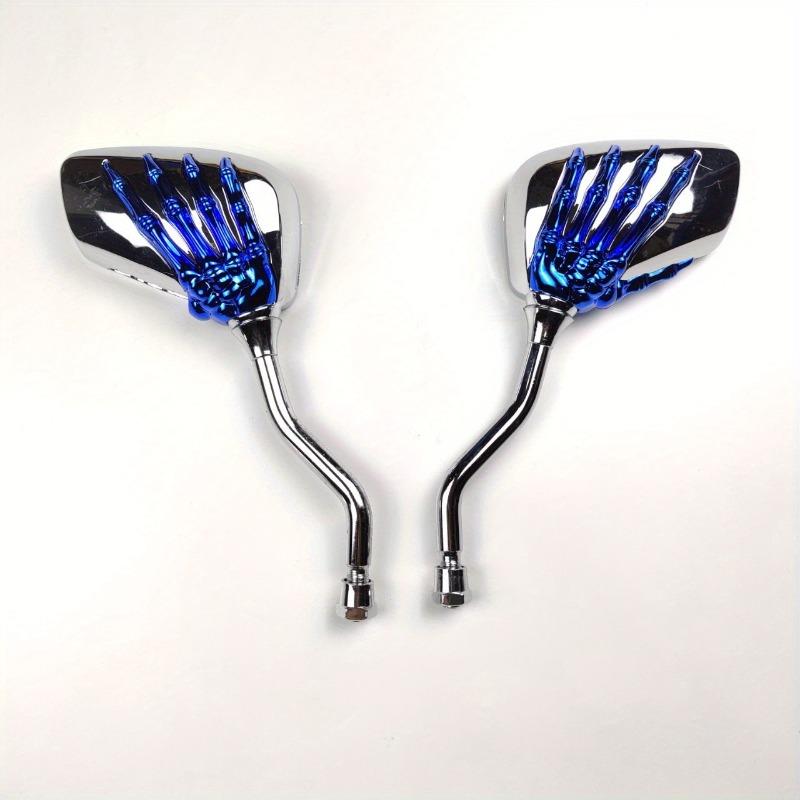 2Pcs (Лево право) Универсальное велосипедное зеркало заднего вида хром мотоциклетное зеркало заднего вида рука-коготь череп скелета для скутера