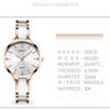 Watch Ceramic White Simple Arm Watch Ladies Waterproof Analog Quartz Brand Stylish Casual Business Stainless Steel Watch Luxury Gift for Her NIBOSI