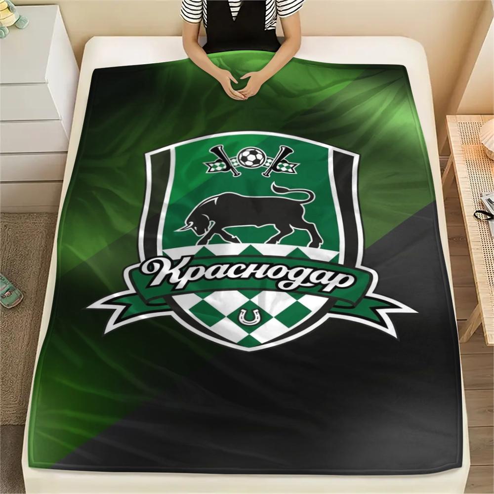 Fc Krasnodar Print Flannel Blanket, High quality Comfortable for All Seasons, Home Decor, Warmth and Comfort, Perfect for Christmas Gifts