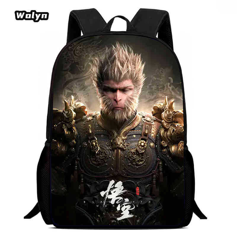 Wukong Черный Миф Wukong Игра Анимация Рюкзак Студенческая Школьная Сумка Компьютерная Сумка