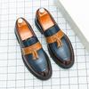 Большого размера новая повседневная кожаная обувь модная деловая обувь из кожи мужская свадебная обувь закрывающая стопу кисточка маленькая кожаная обувь