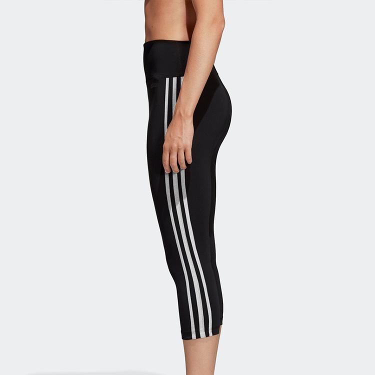 Adidas W D2M 3S 34 Tig Training Sports Knitted Tight Брюки женские низ черный DU2043