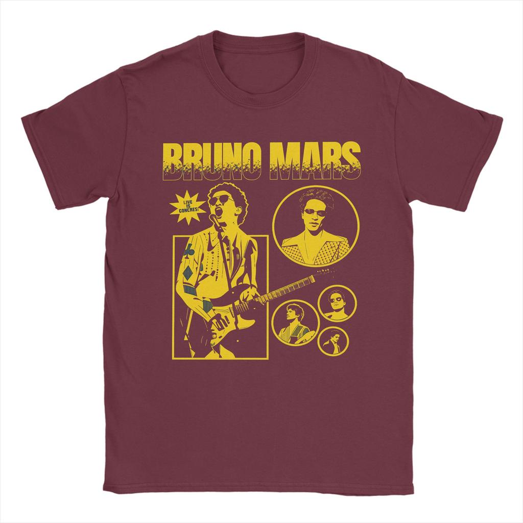 Rapper Bruno Mars TShirt Summer Hip Hop TShirts Unisex Pure Cotton ONeck Plus Size Tees ShortSleeved Vintage Tshirt