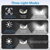 IP65 Waterproof LED Infrared Body Sensing Solar Polycarbonate Diffuser Street Outdoor Black Wireless Wall Lamp