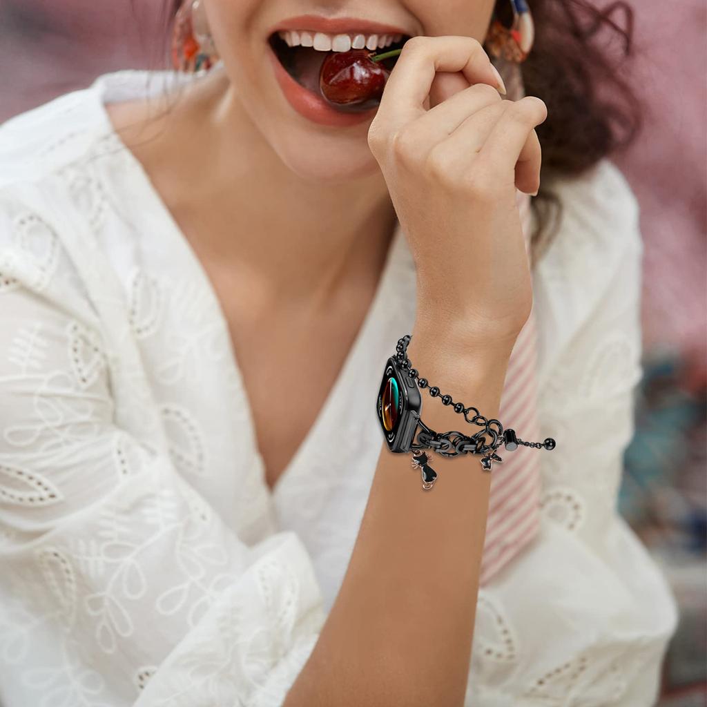 Металлический ремешок с двойной звеньевой цепью с гальваническим покрытием для Huawei Watch Fit 3/Watch 4/4 Pro, ремешок для часов со шнурком, регулируемый