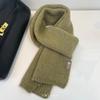 Wool Blended Knitted Solid Color Wool Couple Small Scarf Korean Style Thickened Warm Versatile Scarf