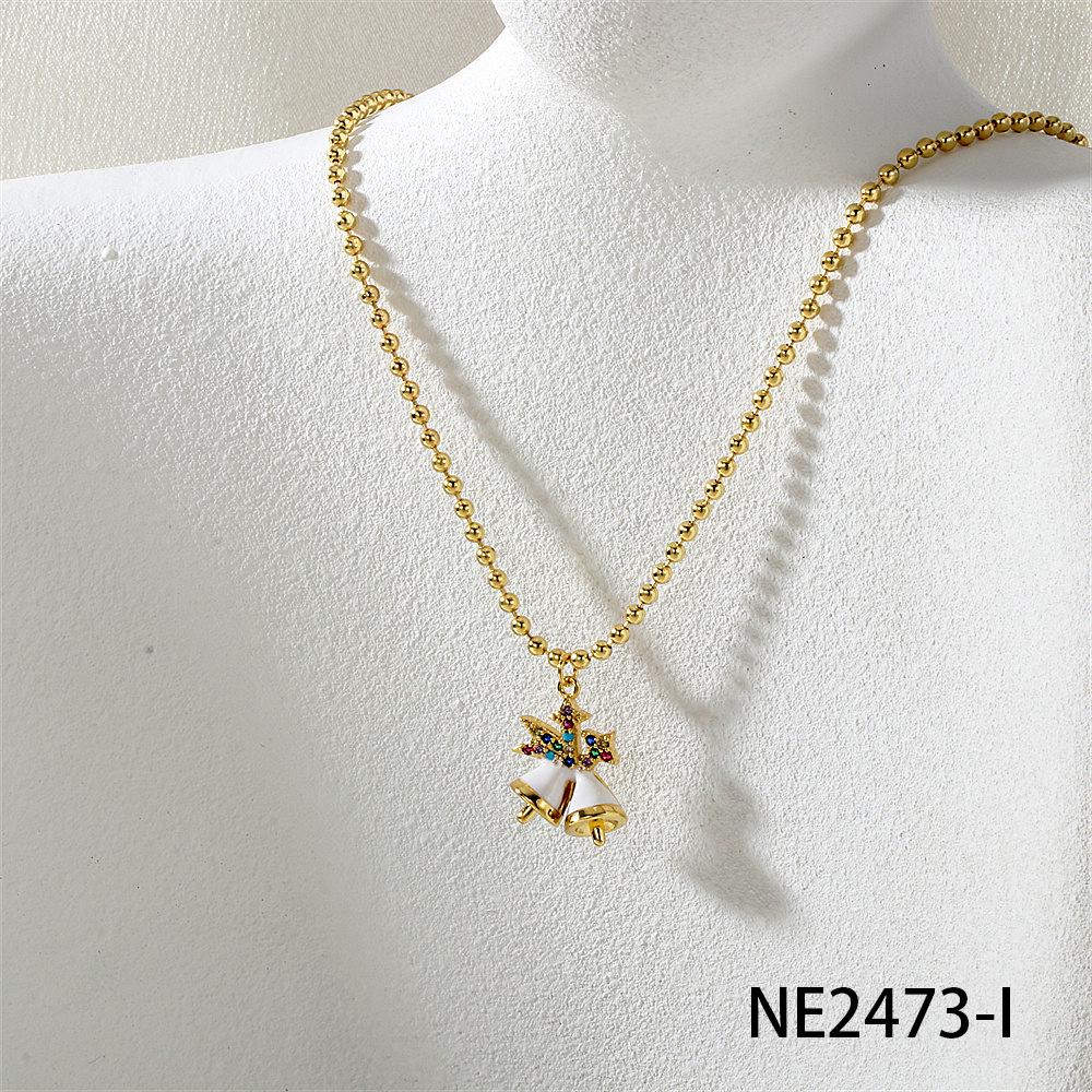 Рождественская коллекция: Ожерелье из бусин с шармами в виде дерева, снеговика, Санты, оленя, венка, перчаток и носков