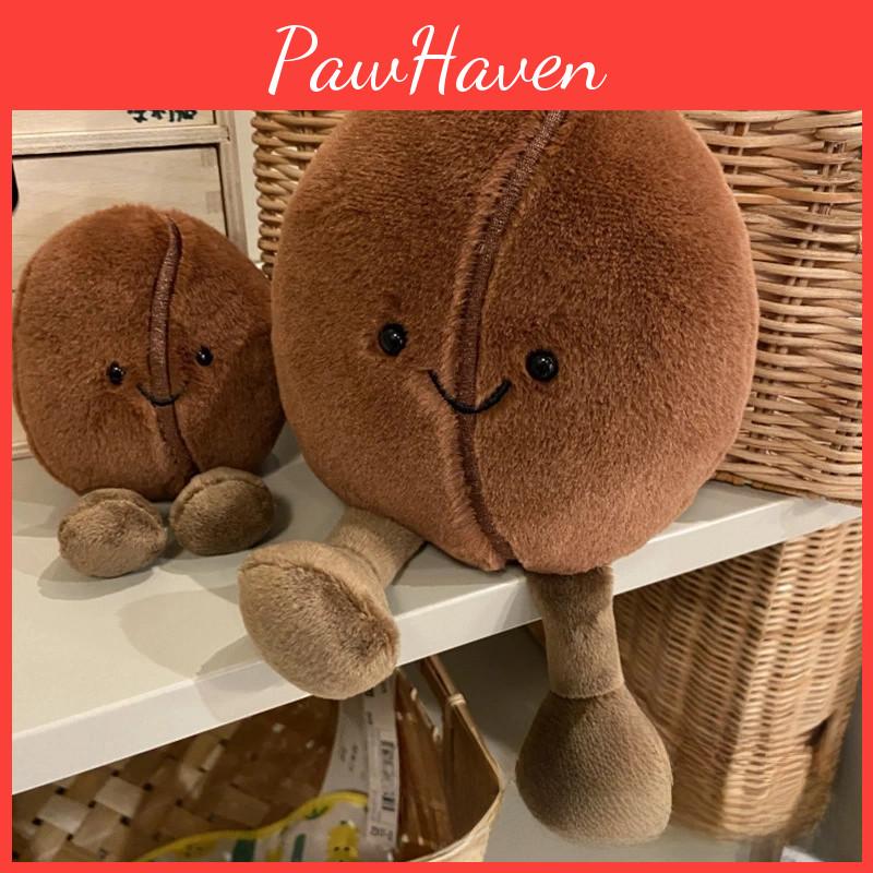 Тема Плюшевая игрушка Jellycat Кофейное зерно Коричневый Детская Мягкая Улыбающееся выражение Лица Подарок