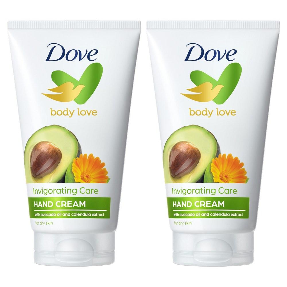 Dove Body Love Бодрящий уход Крем для рук с ароматом авокадо и жасмина 75 мл 2 шт.