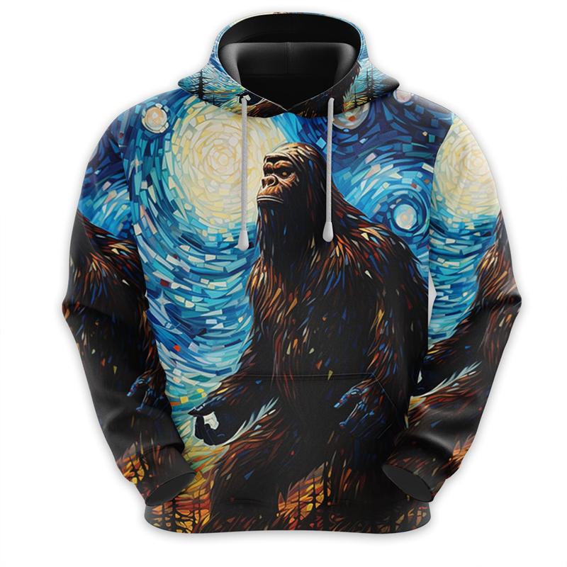 Толстовки с принтом Bigfoot Love, модные толстовки с капюшоном Sasquatch для мужчин, одежда, спортивный костюм Big Foot для женщин, пуловеры для мальчиков 2000 года