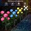 HeadeSolar Rose Light LED Garden Decoration Simulation Outdoor Waterproof Courtyard ParkGround Insertion Lawn Light