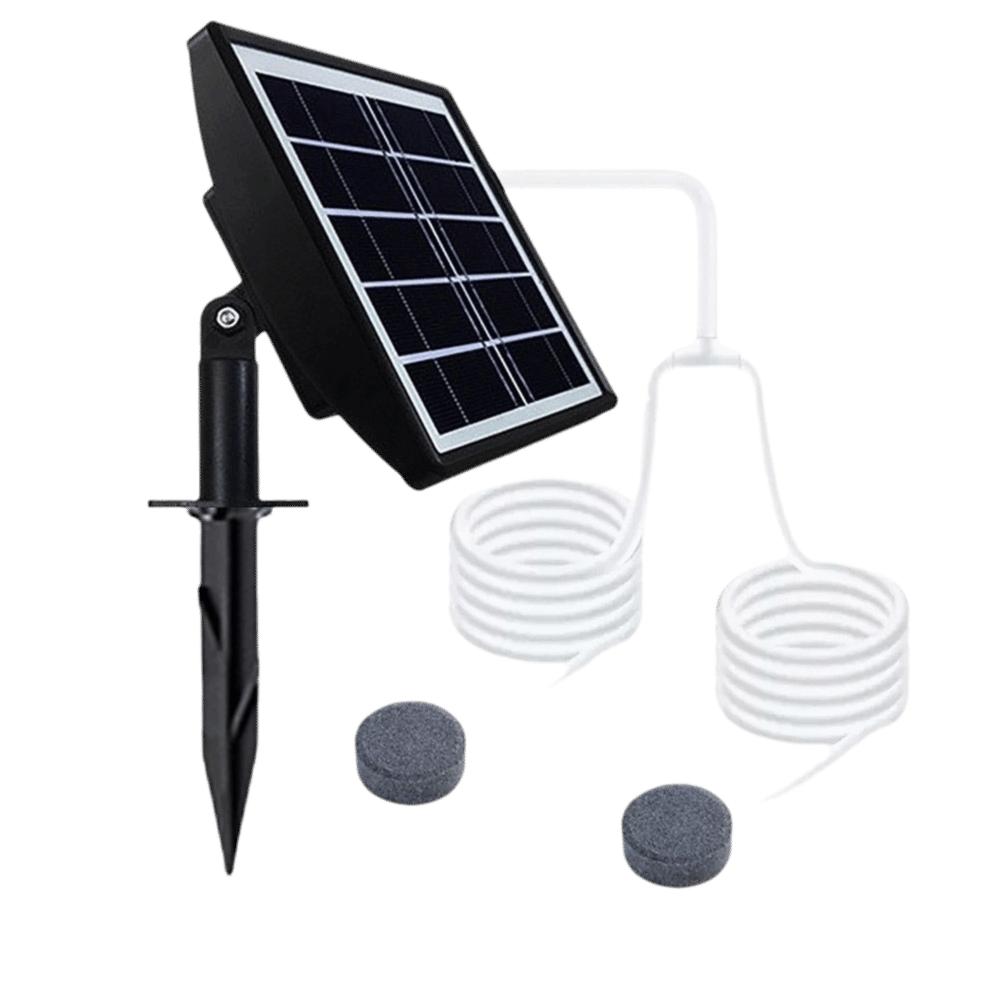 Low Noise Solar Oxygen Pump Durable Aquarium Air Pump Fish Tank Aerator Courtyard