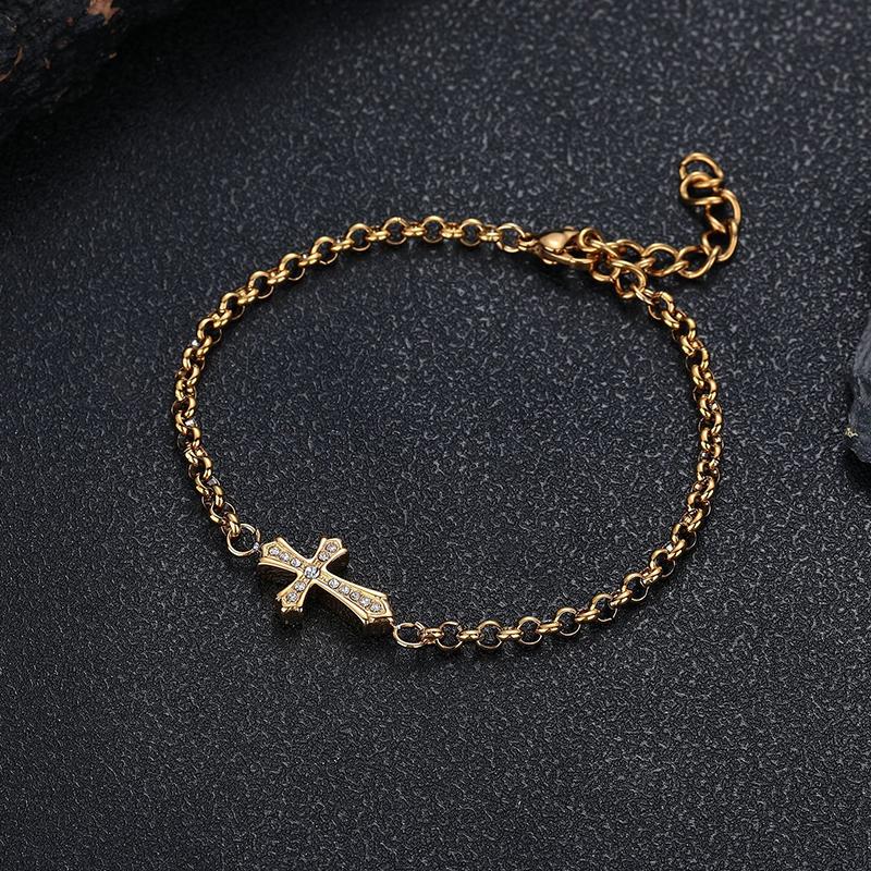 Personalized Retro Cross Couple Bracelet For Women Men Simple Adjustable Bracelets Couple Jewelry Gifts