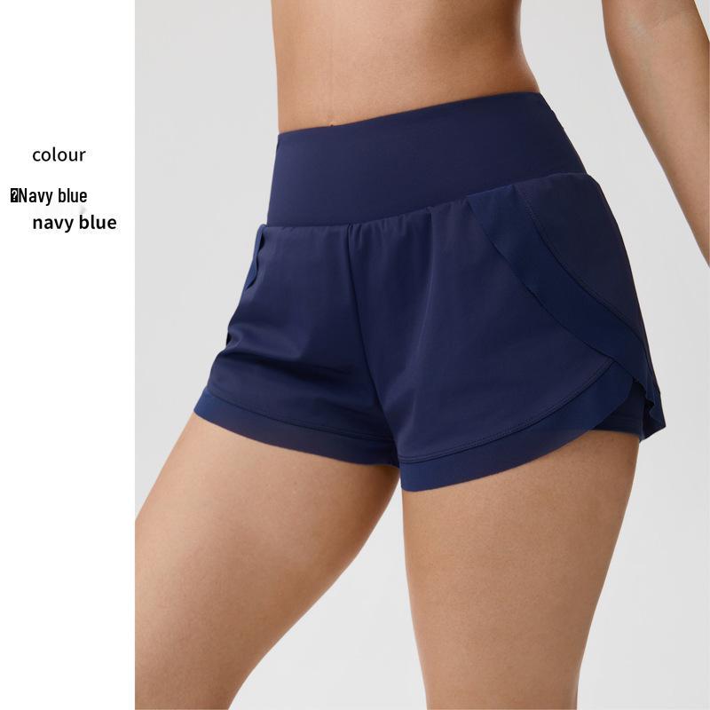 Women's Quick-Dry Yoga Shorts with Side Pocket - Lightweight, Breathable, Anti-Exposure Design for Running & Fitness