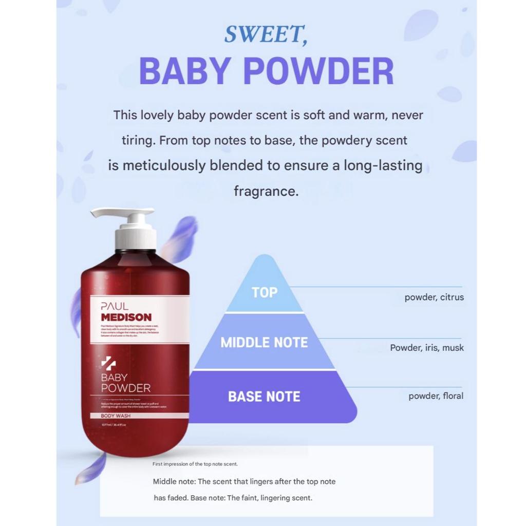 PAUL MEDISON Фирменный гель для душа Детская присыпка 1,077 л