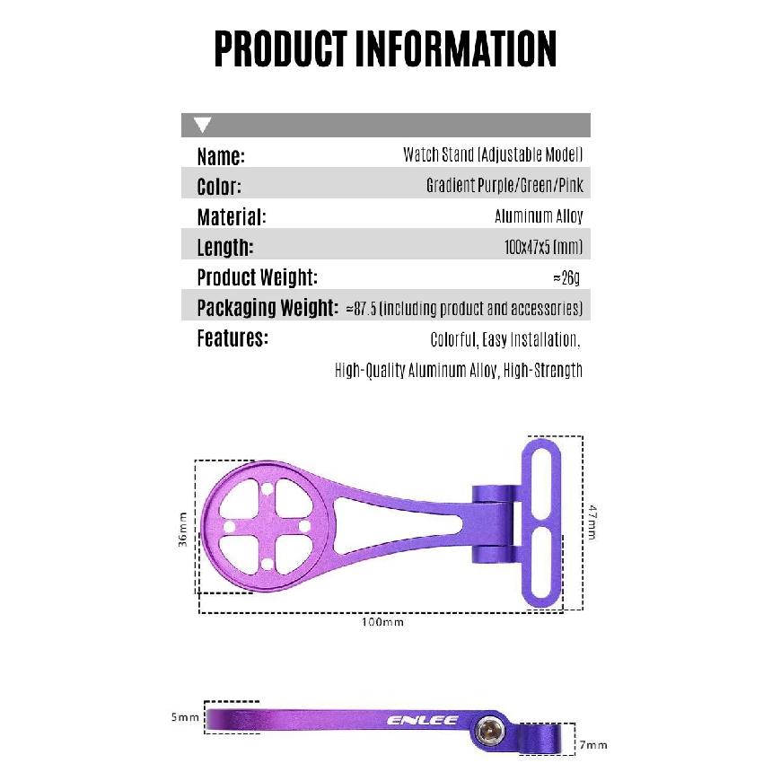Bike Computer Bracket Headlight Holder Aluminum Alloy Universal Cycling Speedometer Mount for Garmin/Bryton/Wahoo GPS Bracket