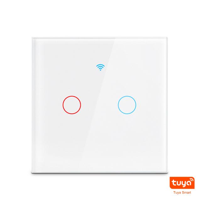Melery Выключатель света Wi-Fi Smart Tuya Touch Sensor Стеклянная панель Прерыватель лампы EU Square Пульт дистанционного управления Alexa Dot Google Home