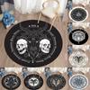 Satan Pattern Round Carpet for Living Room Rugs Bedroom Mat Kitchen Carpet Doormat Non-Slip Children Flannel Carpet