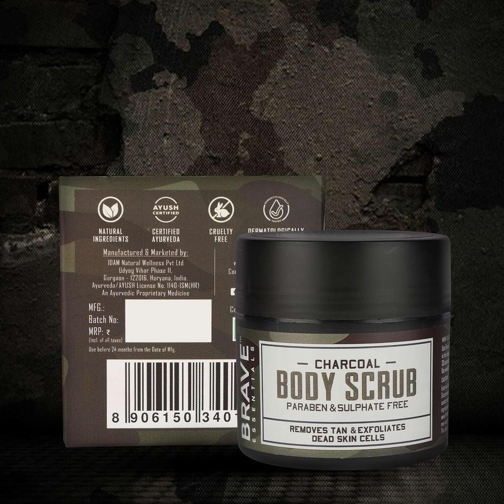 Скраб для тела с Углем (100 г), Charcoal Body Scrub,  Bella Vita