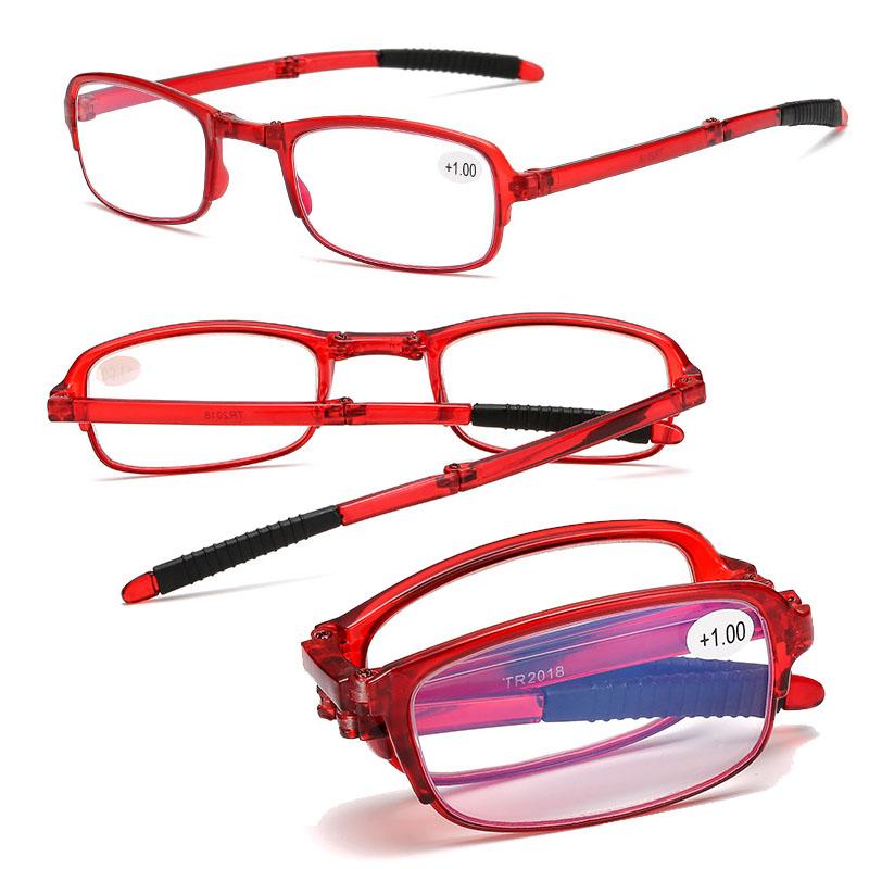 Очки для чтения Мужчины Женщины Складные очки Оправа для очков TR Очки Анти-синий свет Бифокальные дальнозоркие очки с увеличением Очки для дальнозоркости