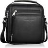 Leather Messenger Bag Men's Crossbody Bags Vintage Shoulder Bag Business Satchel Laptop Bag for Travel Hiking and Working-Black---Black-