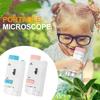 60-200x Pocket Microscope Electric Mini Microscope LED Observation Learning Portable High Definition Children Student Microscope