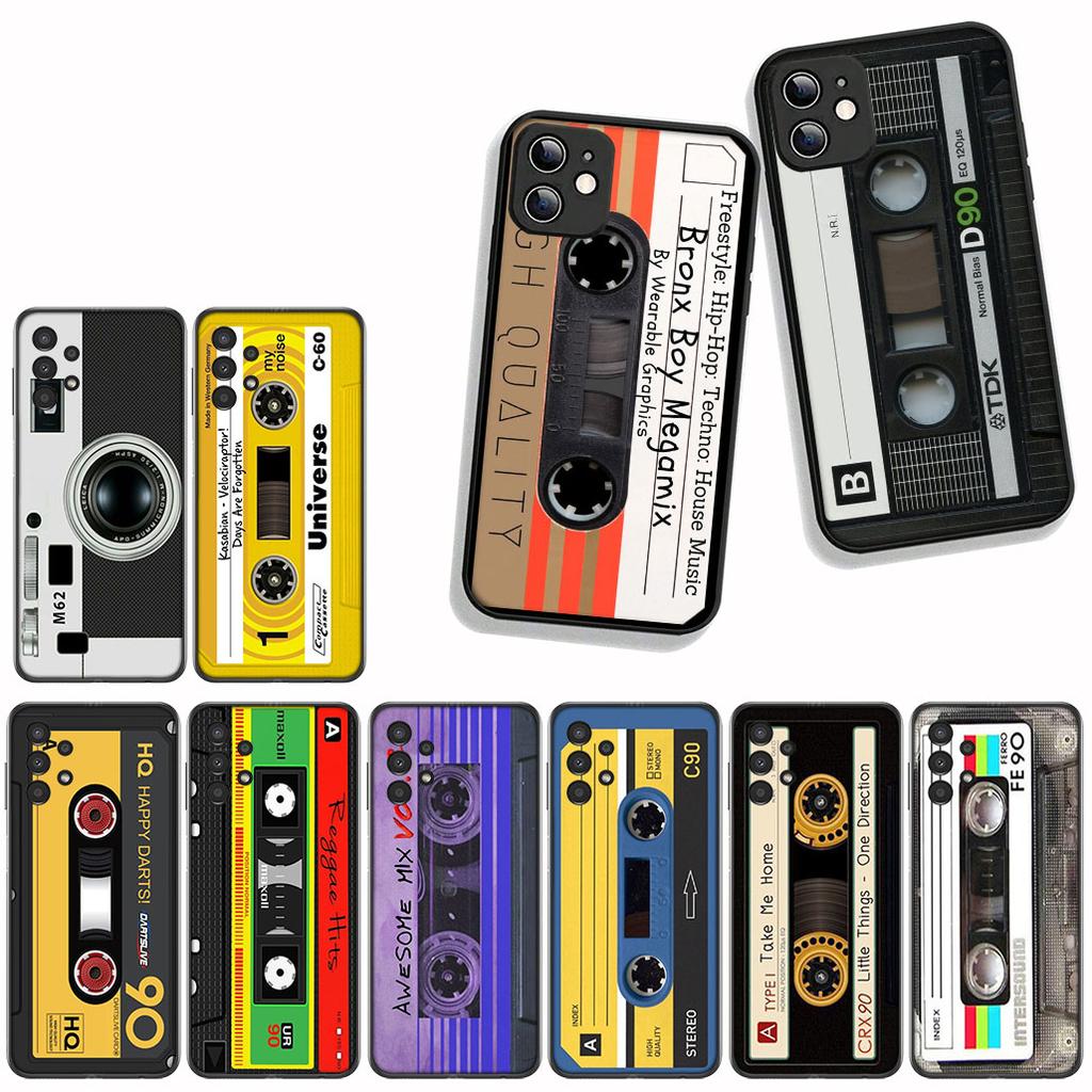 Чехол Cover для Apple iPhone 16 11 13 14 15 Pro Max 7 6 8 Plus SE2 SE3 + 16E SE 2022 Чехол Винтажная Кассета Музыкальная Лента Ретро