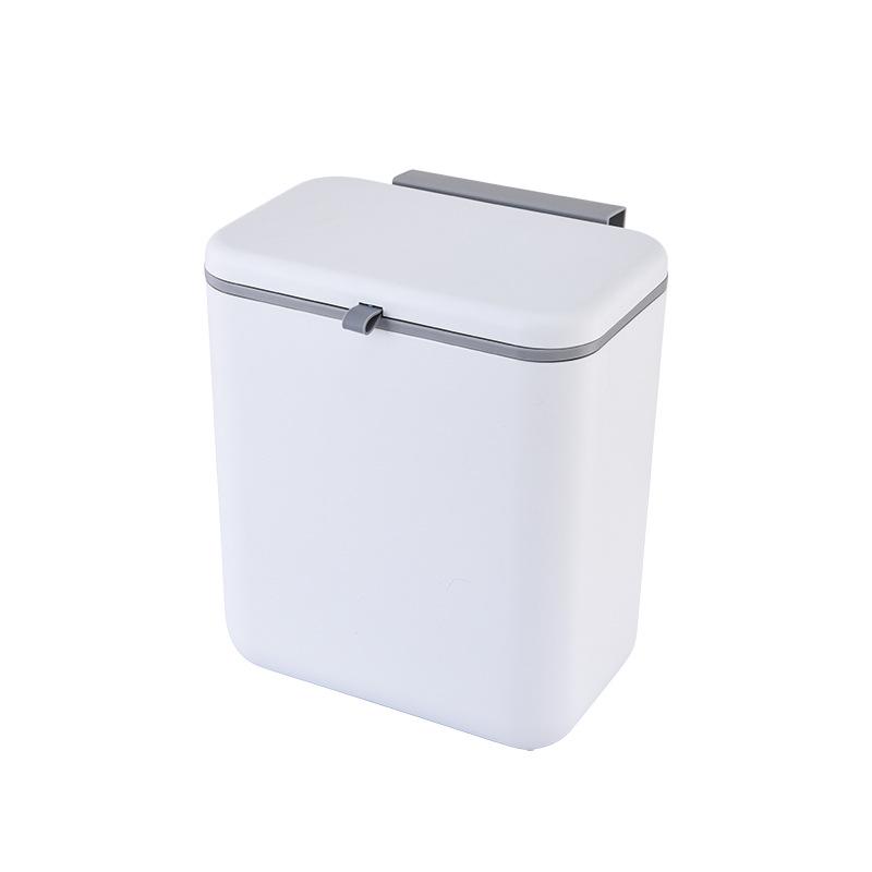 Настенное кухонное мусорное ведро с крышкой - Идеально для пищевых отходов, гостиной, ванной комнаты или подвесного хранения.