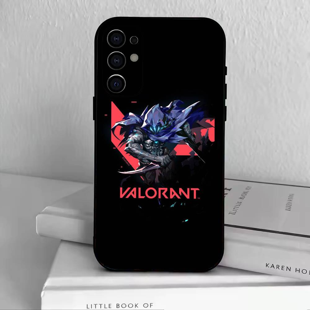 Games V-Valorant Phone Case For Samsung S25,S24,S21,S22,S23,S30,Ultra,S20,Plus,Fe,Soft Silicone Black Cover
