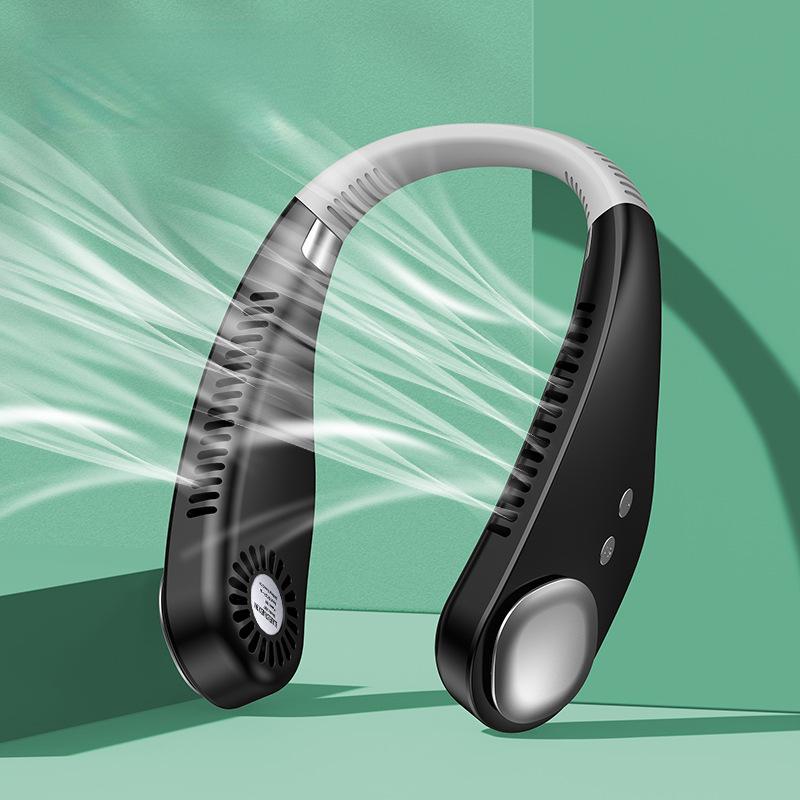 Новый портативный летний вентилятор с воздушным охлаждением, USB аккумуляторная, безлопастный, бесшумный, спортивные вентиляторы с шейным ремешком для наружного охлаждающего вентилятора, кондиционера