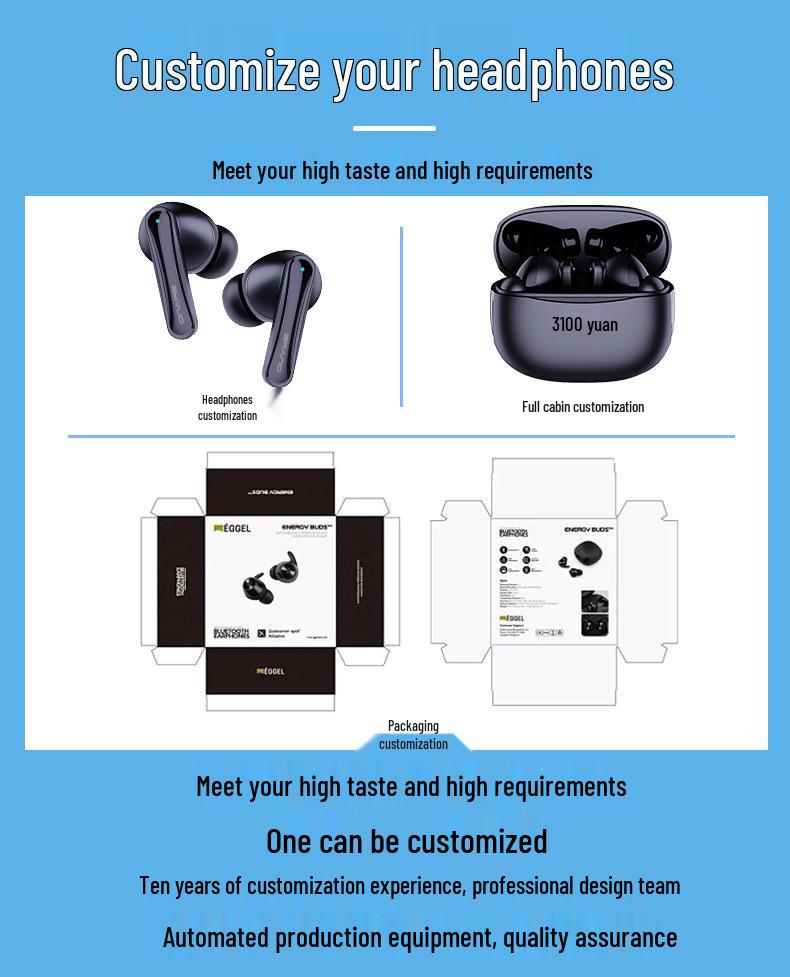 Private Mold Wireless Earbuds: Non-In-Ear, Low Latency, Long Battery Life, AI Translation, Hanging Ear Design