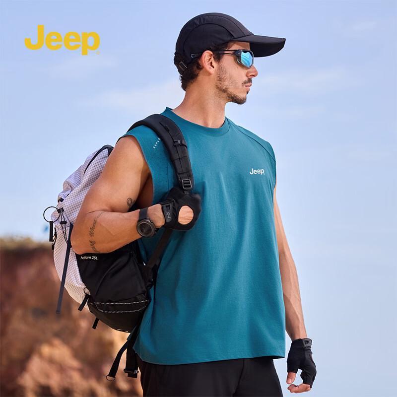 Jeep Мужская летняя легкая повседневная майка без рукавов