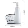 2 In 1 Refillable Liquid Detergent Bottle Liquid Dispensers Storage Box Sponge Holder Sink Organizer