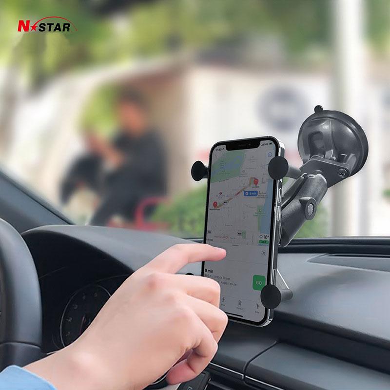 1 1.5 Inch Twist Lock Dual Triple Vacuum Suction Cup Phone Holder Car Windshield Truck Camera Suction Cup Mount with Ball Base