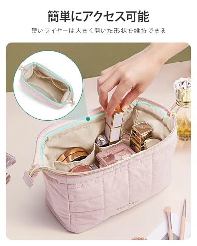 Косметичка BAGSMART большой вместимости для макияжа и косметики, портативная, многофункциональная, симпатичная, для кистей и принадлежностей, для деловых поездок.