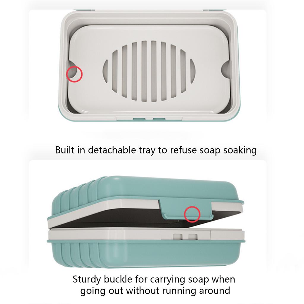 Portable Bathroom Soap Dish With Lids Plastic Soap Box Keeps Soap Dry Outdoor Traveling Leakproof Soap Dish Organizer Home Use