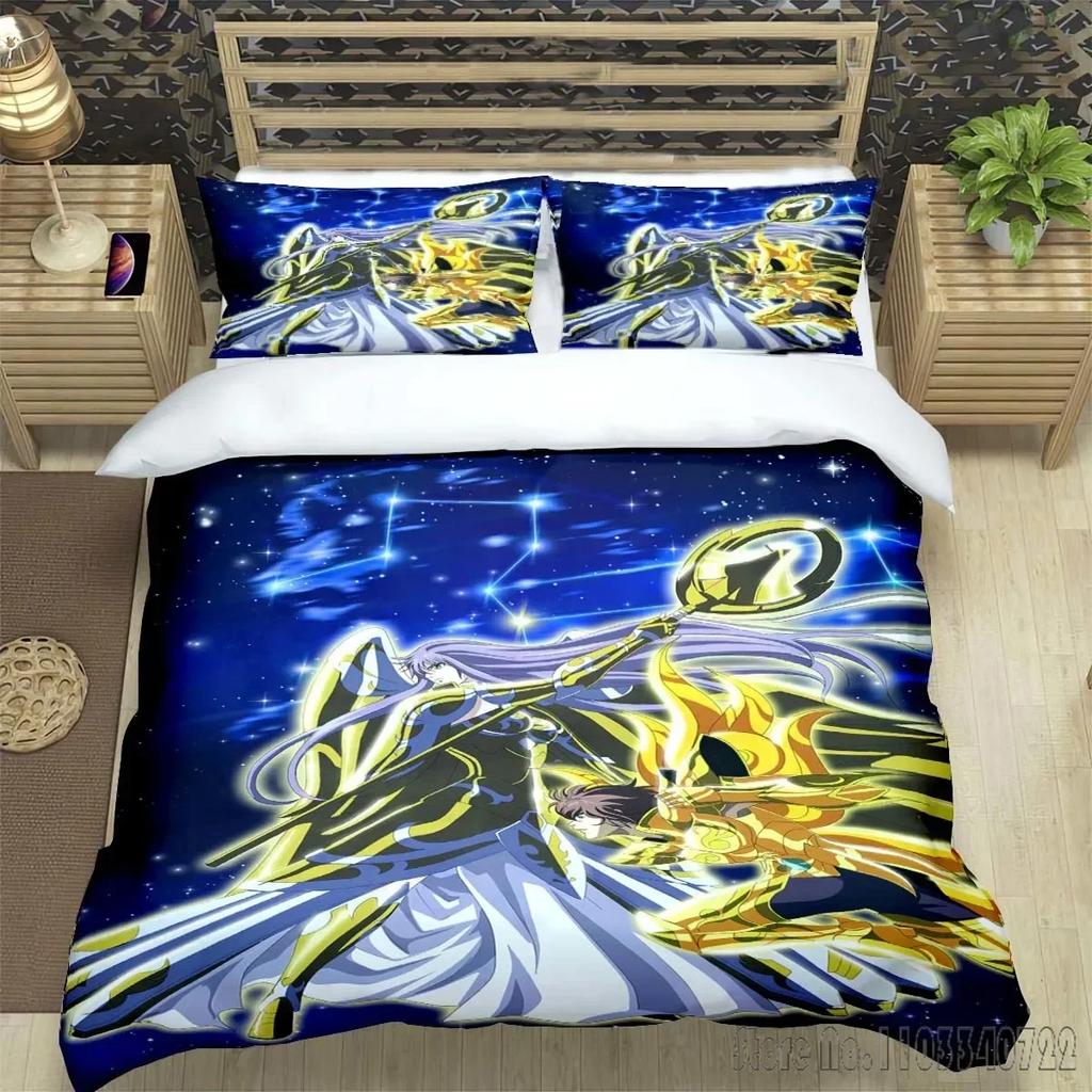Мультяшный Saint Seiya Восхищаюсь Комплект пододеяльника HD Пододеяльник для детских постельных комплектов Постельные принадлежности Декор спальни
