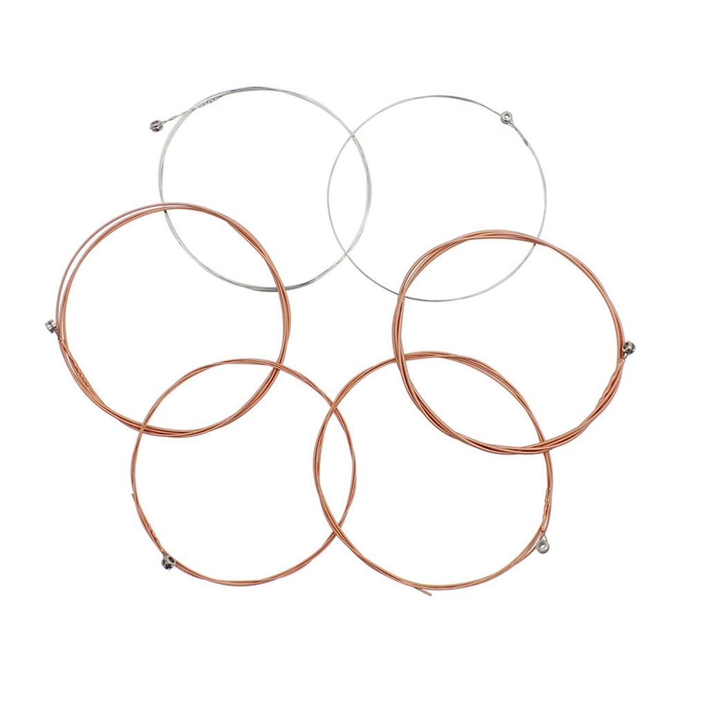 6Pcs/pack Folk Guitar String, Steel Core Guitar Strings Set Practice Replacement Part Accessory for Acoustic Folk Guitar