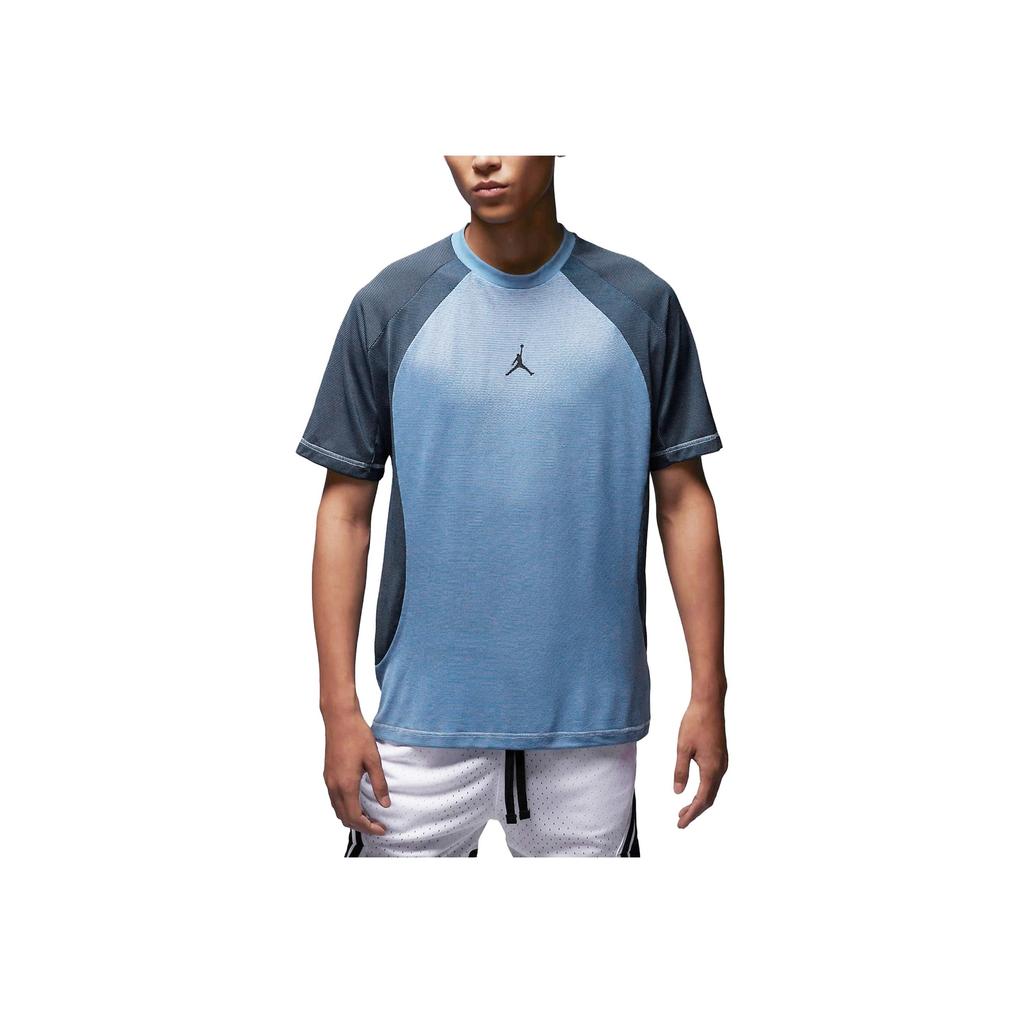 Jordan Dri-FIT ADV Sport Contrast Logo Быстросохнущая футболка с коротким рукавом для мужчин, светло-бирюзовый-синий DZ0576-425