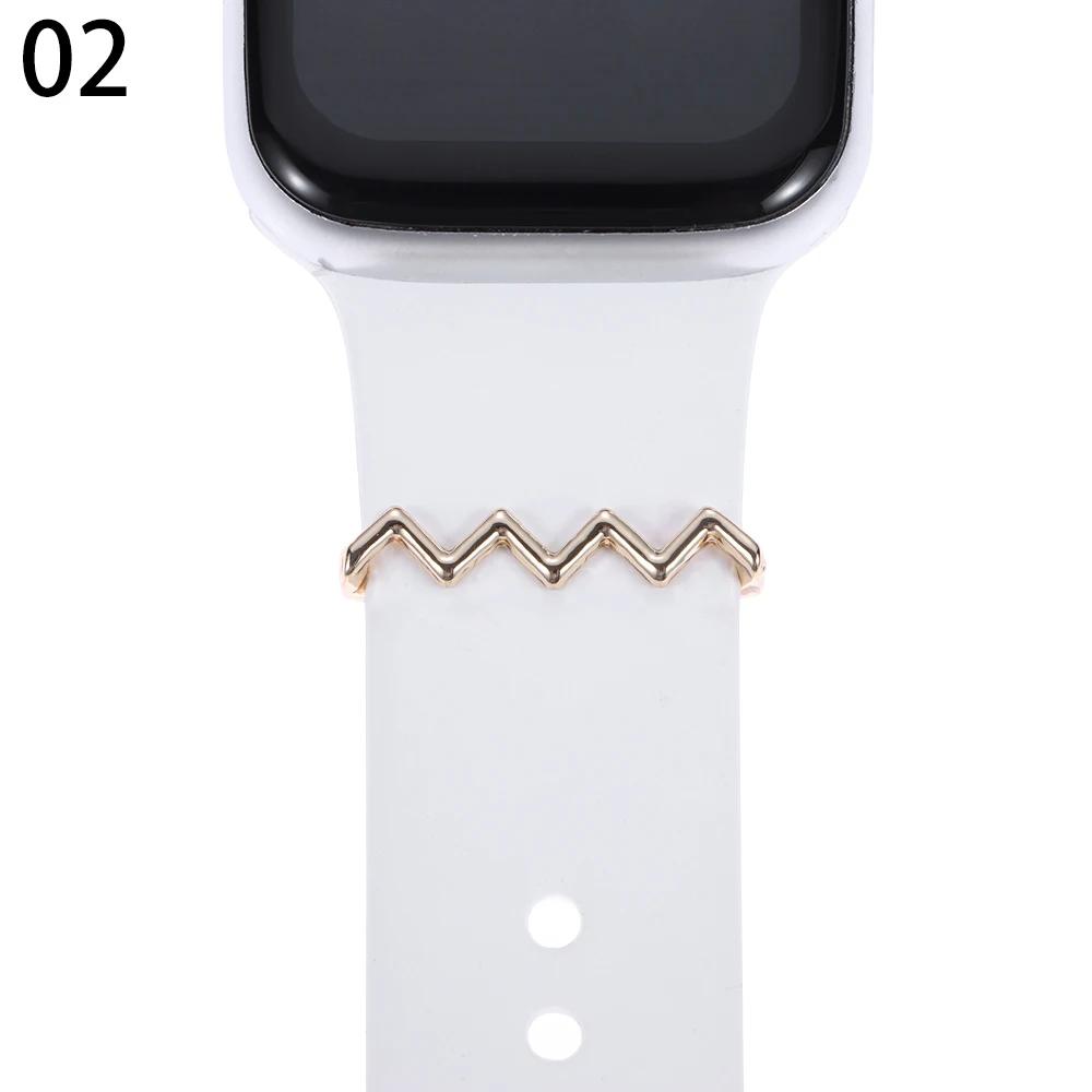 Модный декоративный кольцо-подвеска для Apple Watch, креативные металлические кисточки, украшение для ремешка iwatch, силиконовый ремешок, украшения