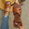 Fashion New Women's Flat Bottom Roman Strap Sandals with Non Slip Rubber Soles Fashion Women's Shoes Summer Comfortable Plus Size 43