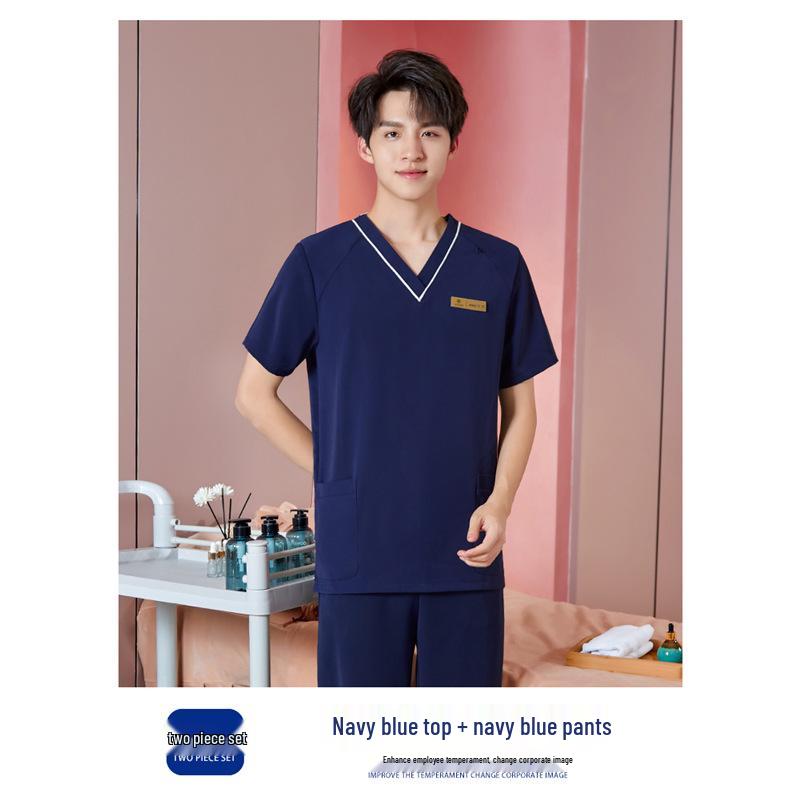 Unisex High-End Spa & Sauna Uniform Set for Beauty Technicians and Postpartum Recovery Specialists.