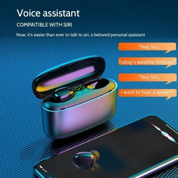 Écouteur G5S BT5.0 Véritable casque stéréo sans fil IPX7 étanche 9D qualité sonore casque de sport