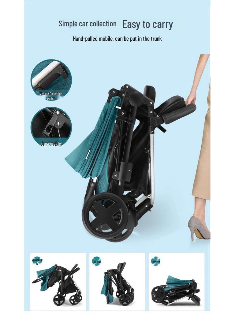 Легкая алюминиевая сплавная двойная коляска для близнецов Дракона и Феникса - Дизайн "сидя и лежа" для больших и маленьких детей