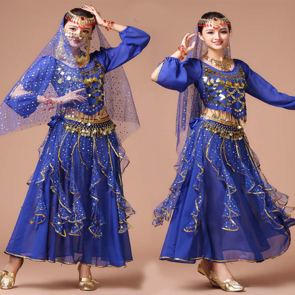 Indian Dance Sequins Women Performance Accessories Rhinestone Face Veils Mesh Belly Dance Costumes