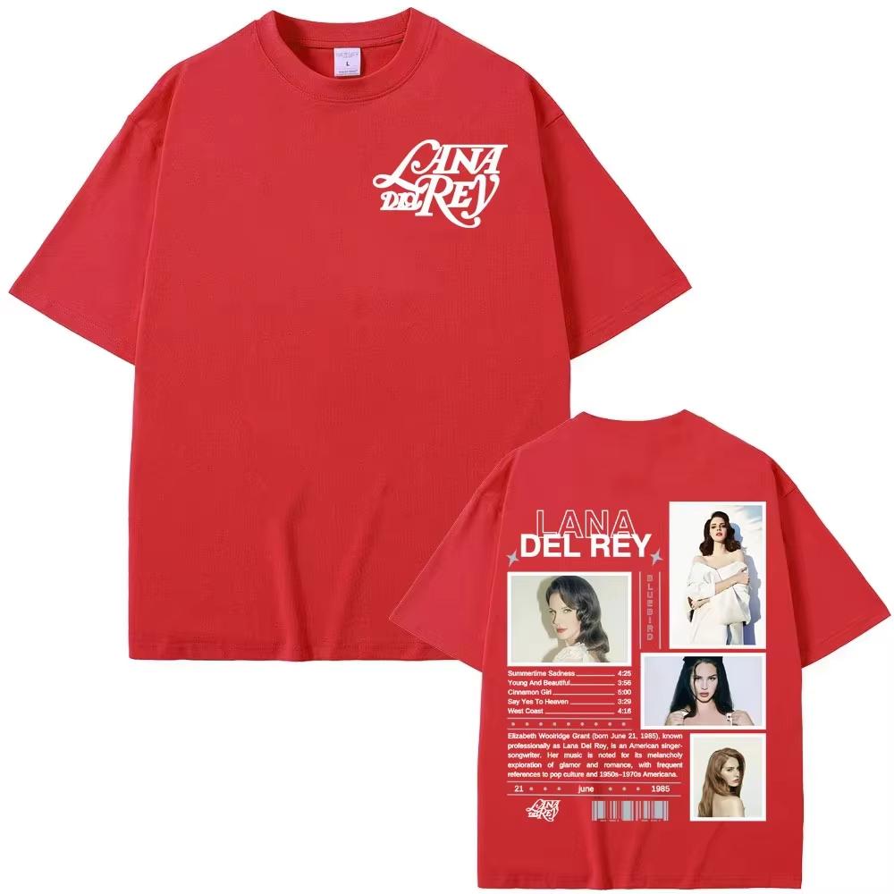Lana Del Rey Album Tour 2026 Merch T Shirt Unisex Womens Fashion Hipster High Street Tshirt Casual Comfort Oversized T Shirt Tops
