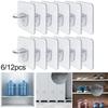 6/12 шт. Держатель-перегородка для гардероба, самоклеящийся без перфорации для опорной рамы полки