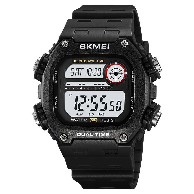 SKMEI Outdoor Digital Sports Electronics Watches For Men Fashion 5Bar Waterproof Stopwatch Wristwatches Alarm Clock Reloj Hombre